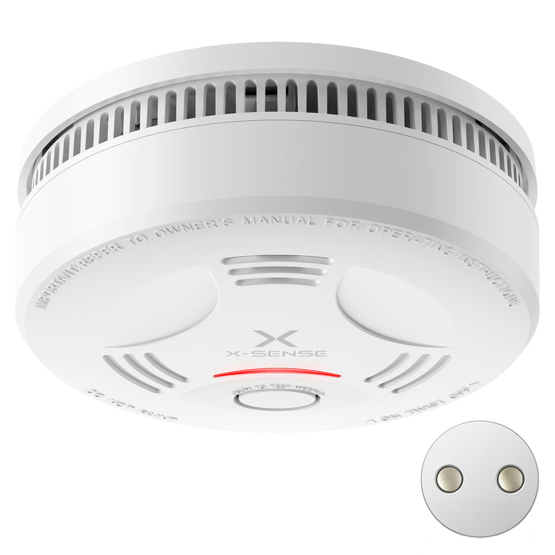 Détecteur de fumée X-Sense avec fixation magnétique et pile 10 ans, SD11