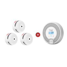 Lot de 3 mini-détecteurs de fumée XS01 + Lot de 1 détecteur de monoxyde de carbone CO03D