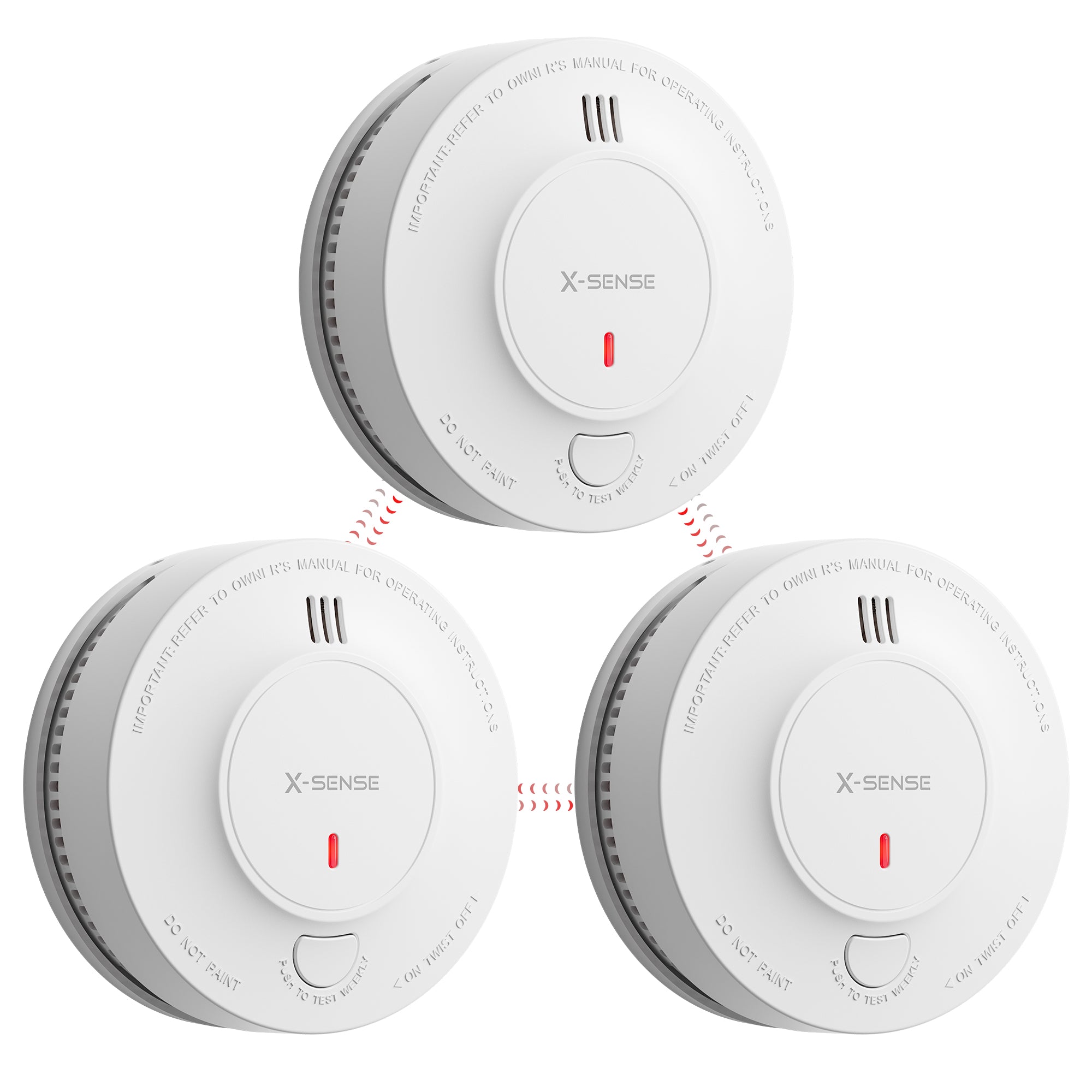 X-Sense SD19-W Détecteur de fumée interconnecté sans fil, 10 ans de batterie