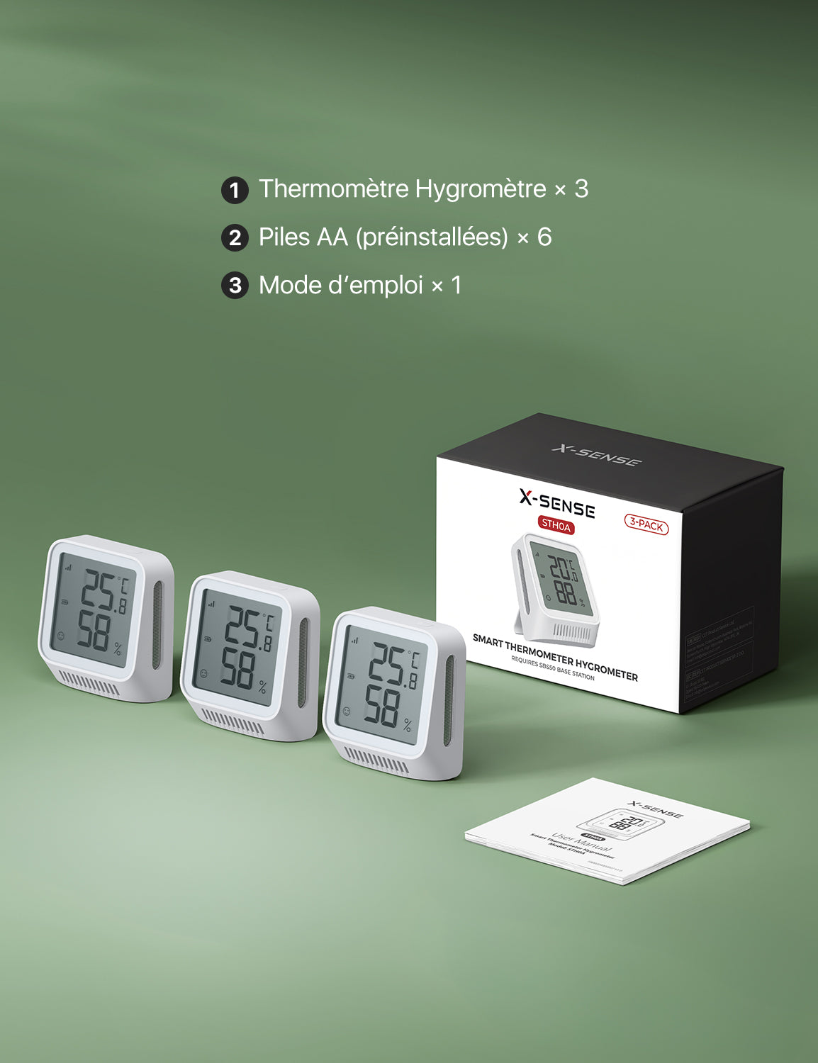 Thermomètre-Hygromètre Intelligent WiFi avec Écran LCD, STH0A