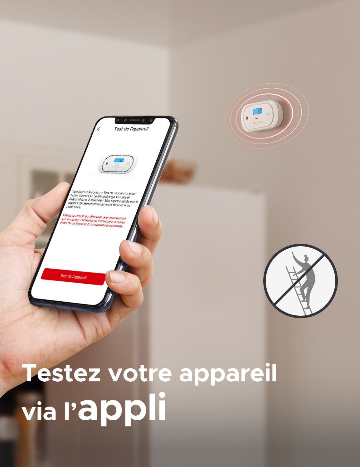 X-Sense XC01-M Alarme intelligente de monoxyde de carbone Compatible avec SBS50