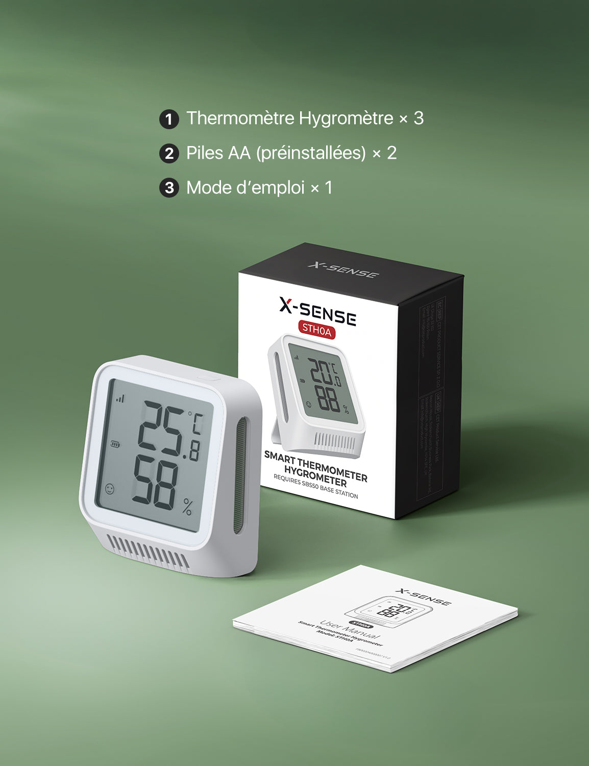 Thermomètre-Hygromètre Intelligent WiFi avec Écran LCD, STH0A