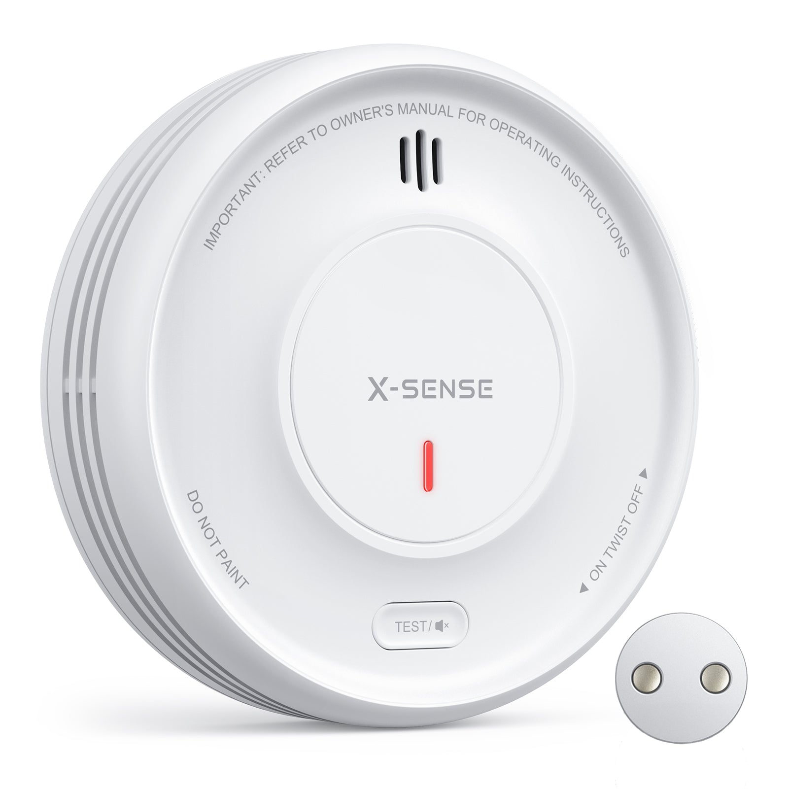 1 détecteur de fumée maison X-SENSE XS0D-MR et 1 autocollant magnétique.