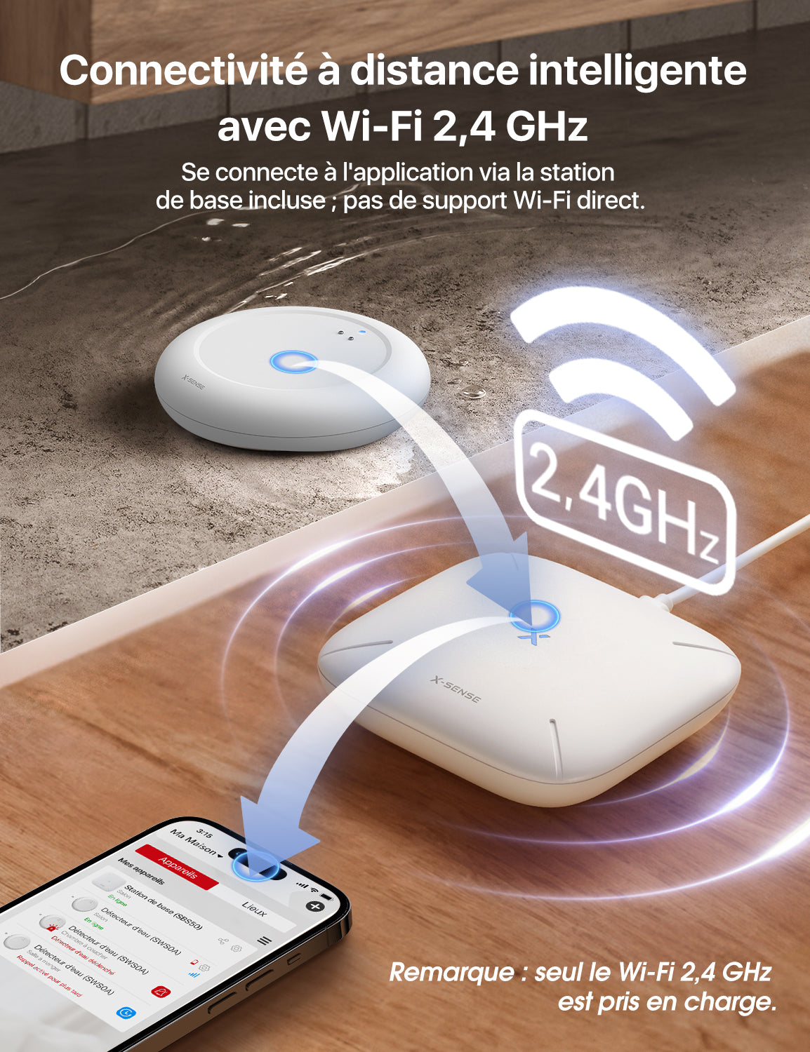 SWS0A Détecteur de fuite d'eau intelligent ultra-mince