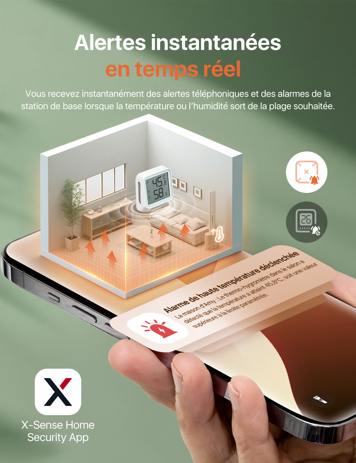 Thermomètre-Hygromètre Intelligent WiFi avec Écran LCD, STH0A