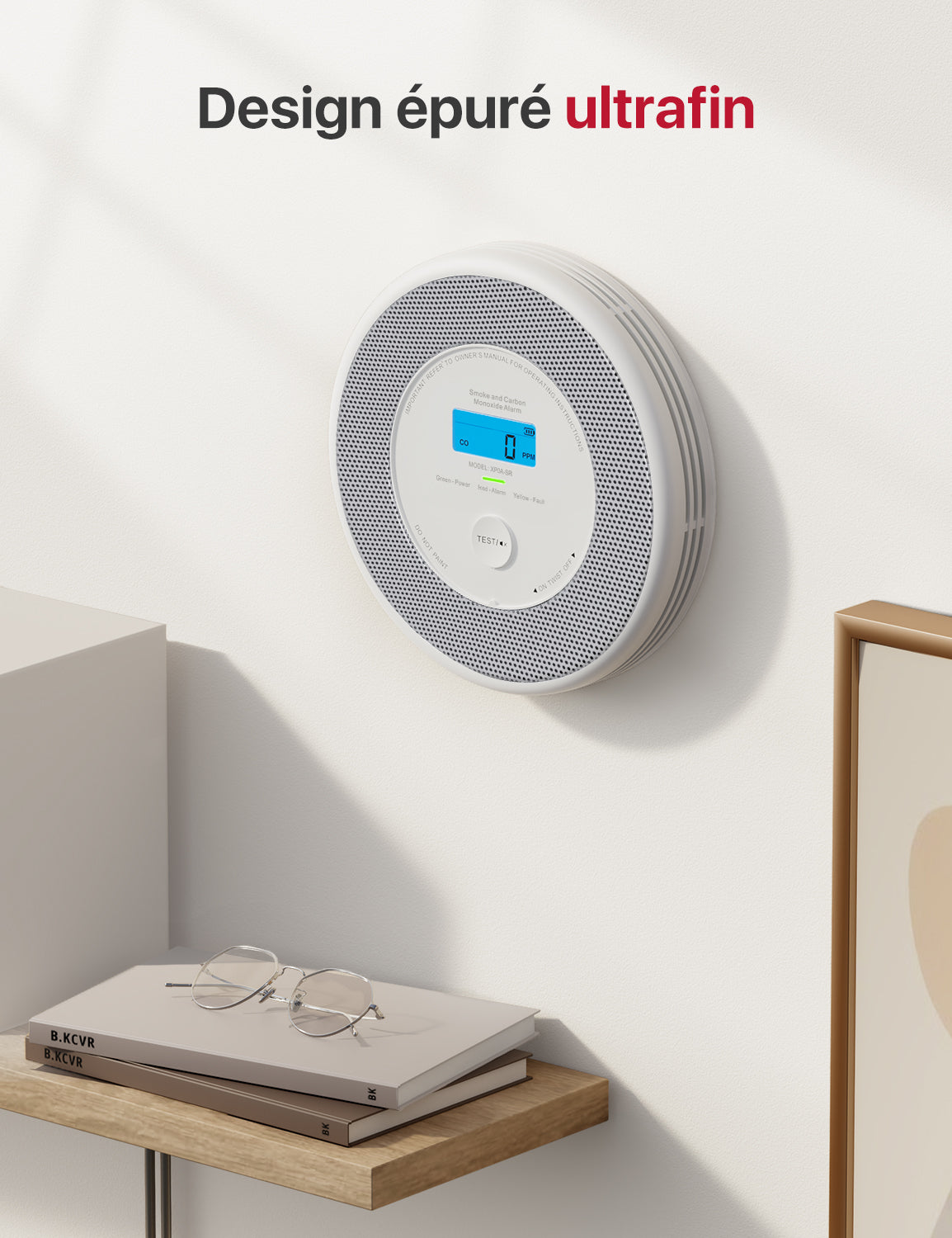 XP0A-SR Détecteur autonome de fumée et de monoxyde de carbone avec alerte vocale