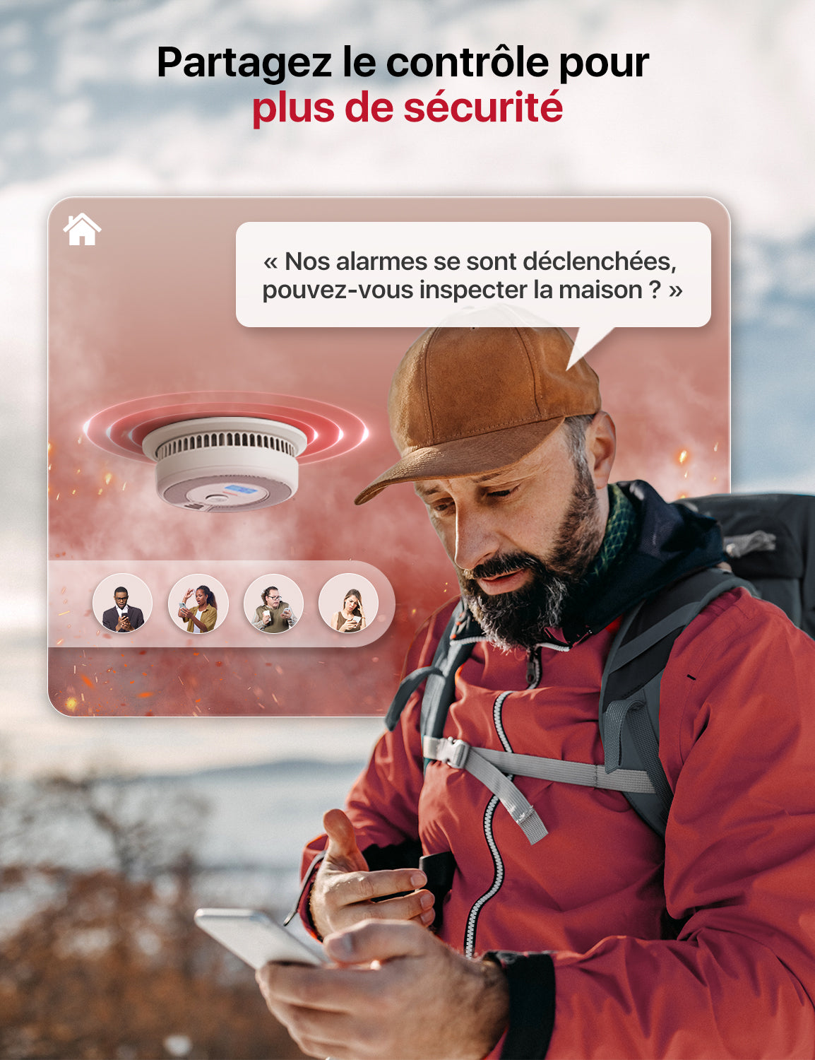SC07-MR Détecteur intelligent interconnecté de fumée et de monoxyde de carbone