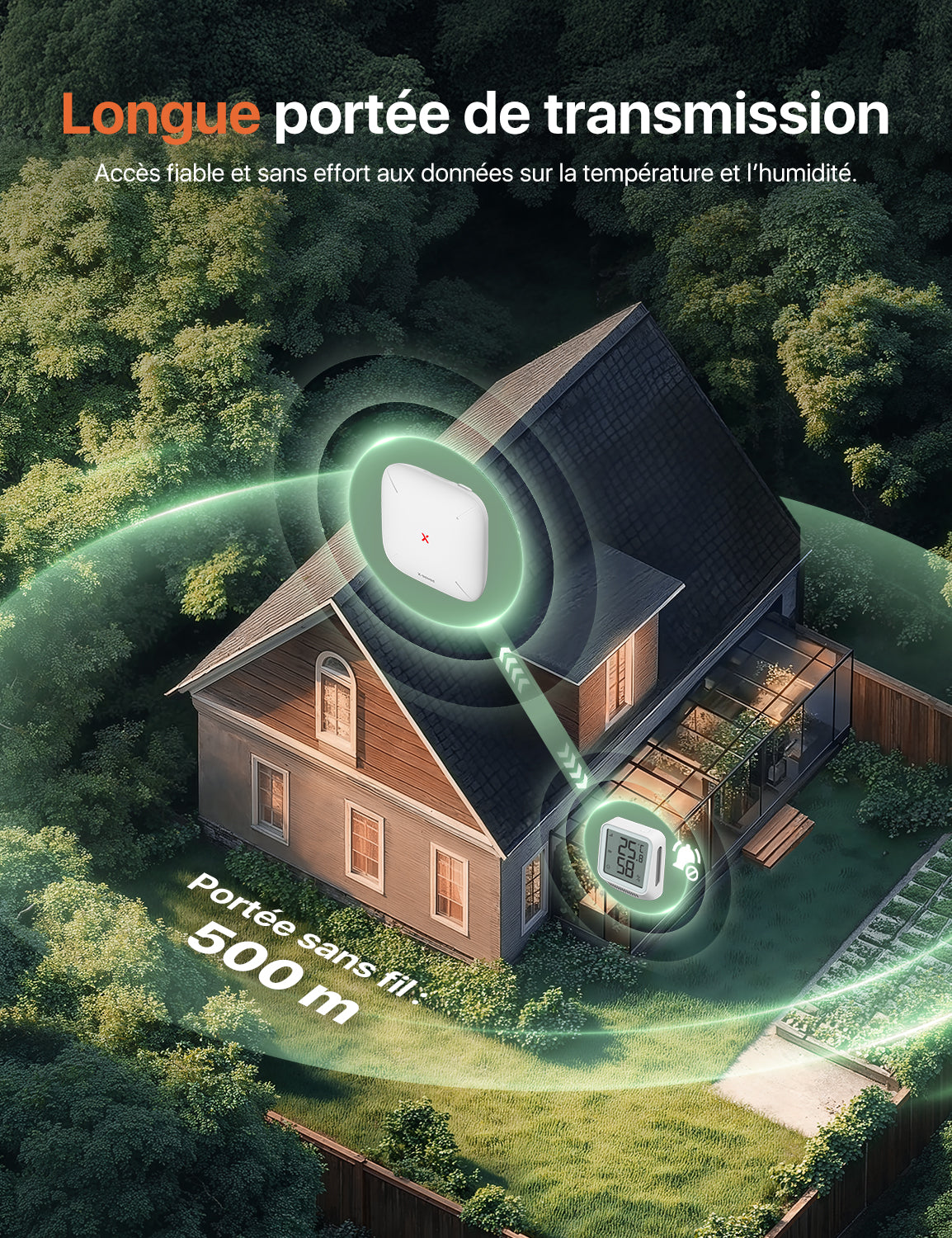 Thermomètre-Hygromètre Intelligent WiFi avec Écran LCD, STH0A