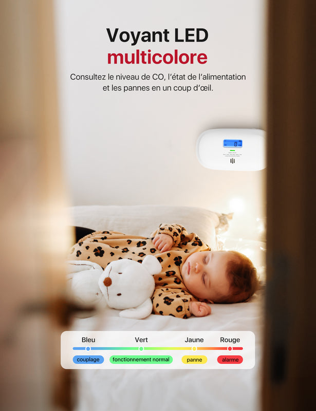 Détecteur de Monoxyde de Carbone Connecté, XC0C-iR