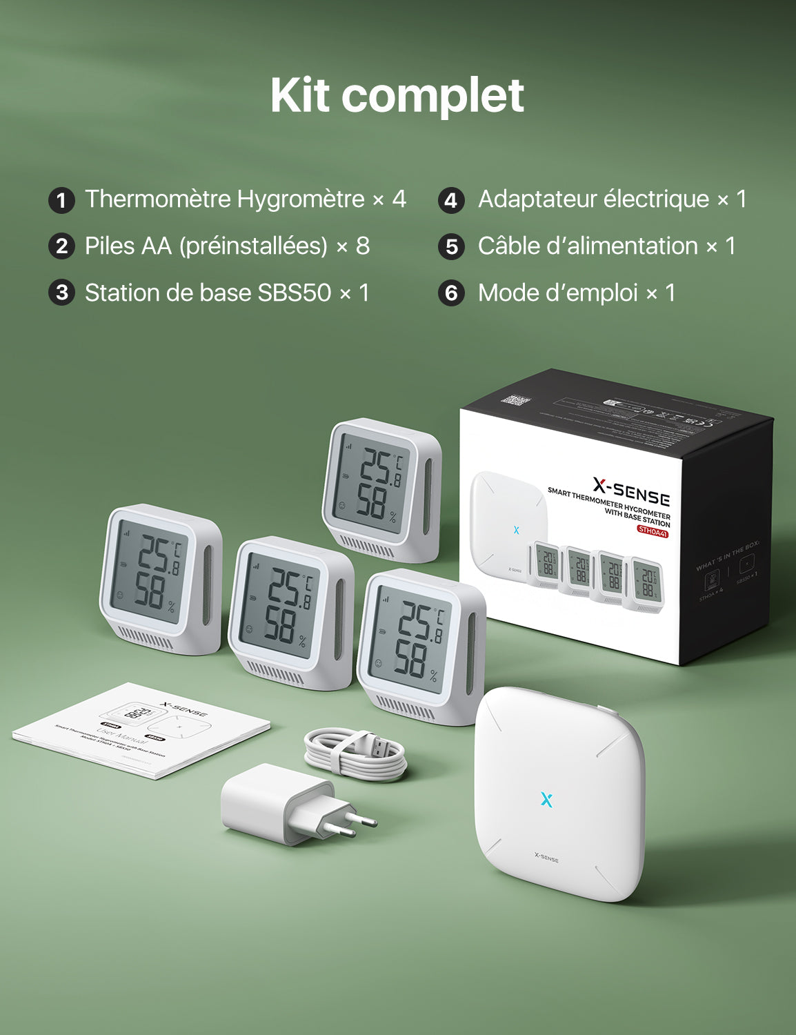Thermomètre-Hygromètre Intelligent WiFi avec Écran LCD, STH0A