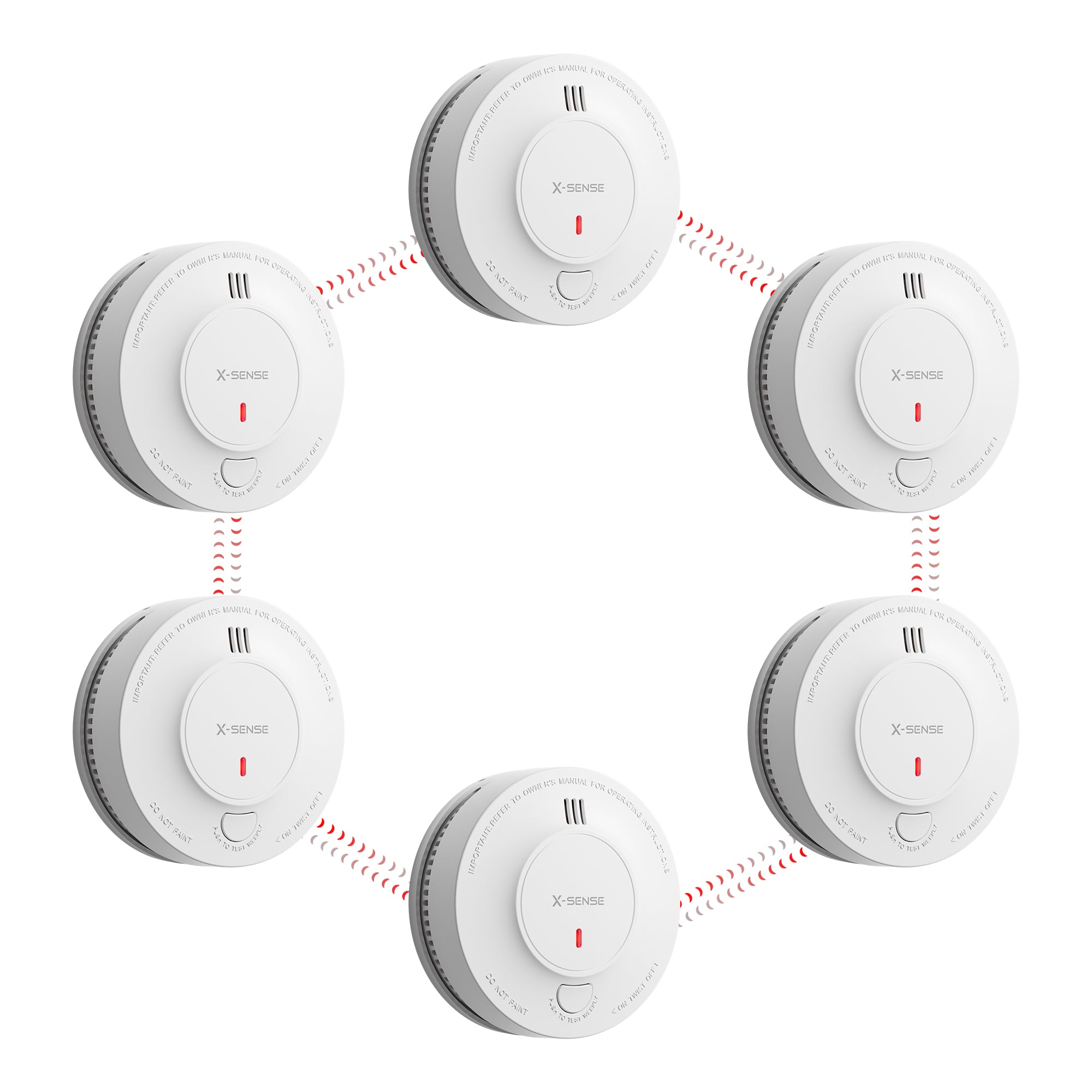 X-Sense SD19-W Détecteur de fumée interconnecté sans fil, 10 ans de batterie