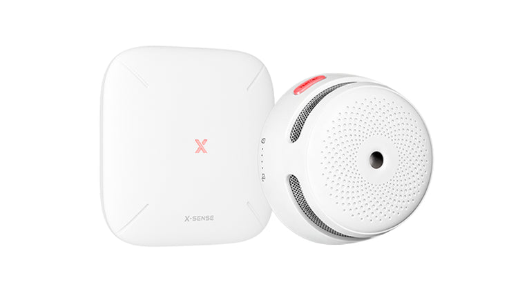 X-Sense Détecteur de Fumée Wi-FI, Kit de Sécurité pour la Maison avec  Station de Base SBS50, Alarme Incendie sans Fil Certifié TÜV et EN14604,  Compatible avec l'Appli X-Sense Home Security, FS61 