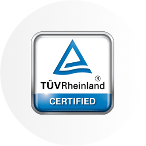 TÜV<br>Rheinland Certified