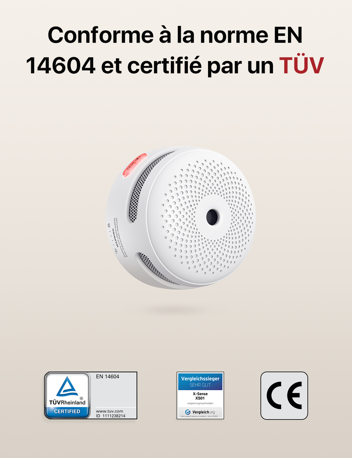 XS01 Détecteur de fumée autonome (bulk)