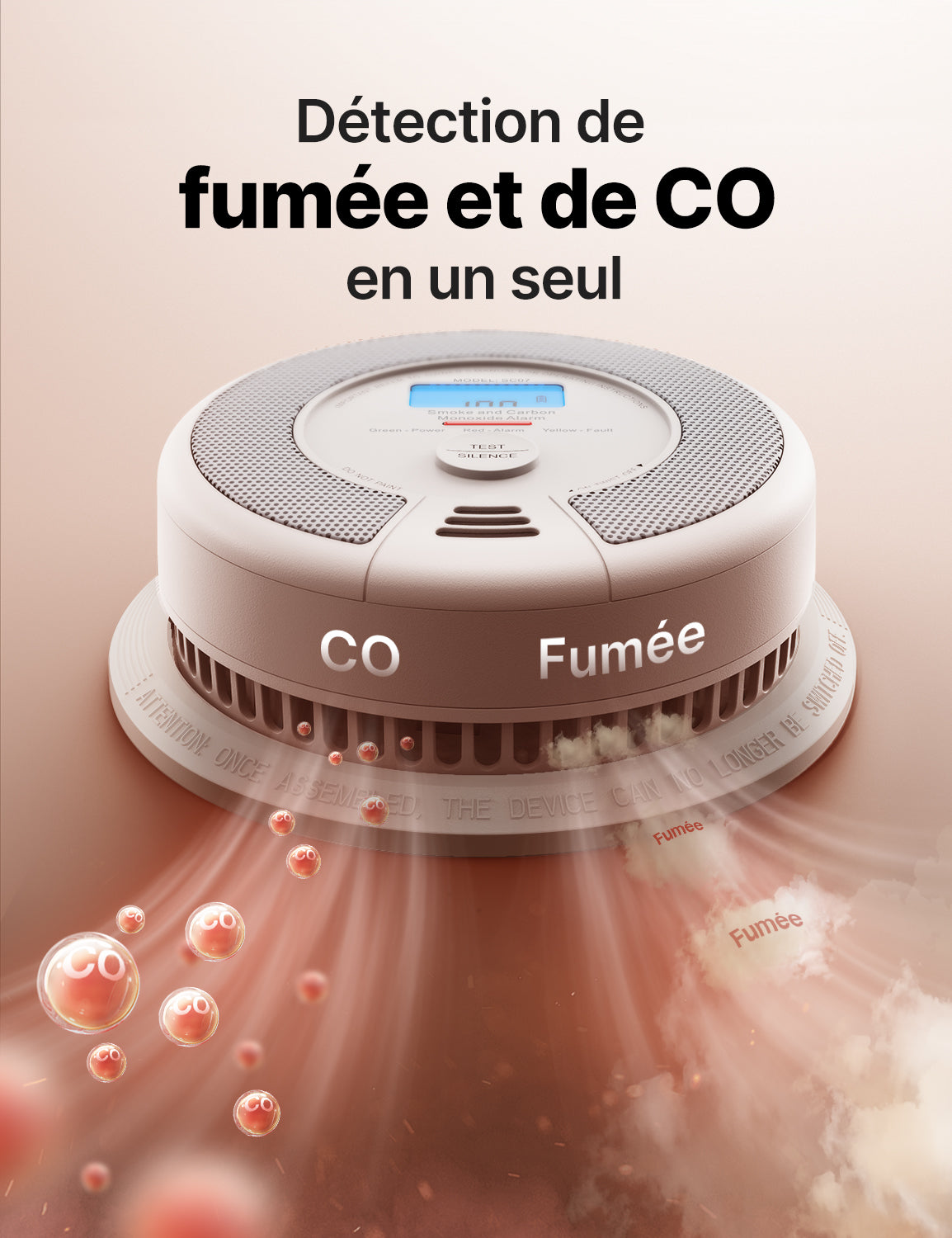 SC07 Détecteur autonome de fumée et de monoxyde de carbone