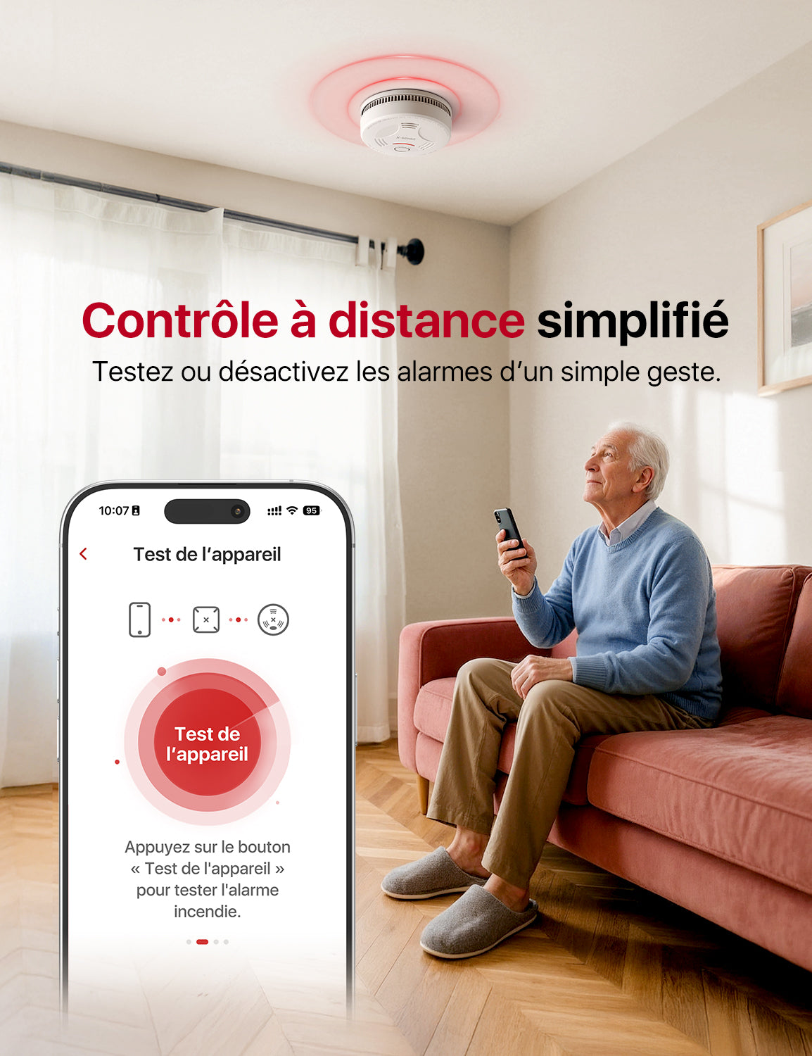 SD11-MR détecteur de fumée intelligent interconnecté