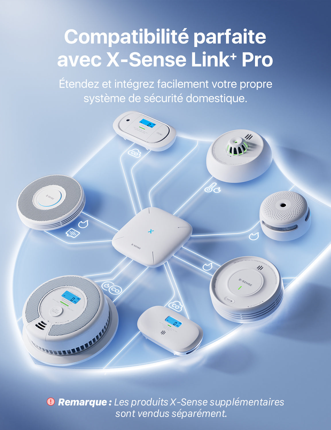 SD11-MR détecteur de fumée intelligent interconnecté