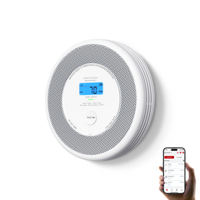 Détecteur de fumée et de monoxyde de carbone connecté X-SENSE XP0A-iR avec notifications via application.