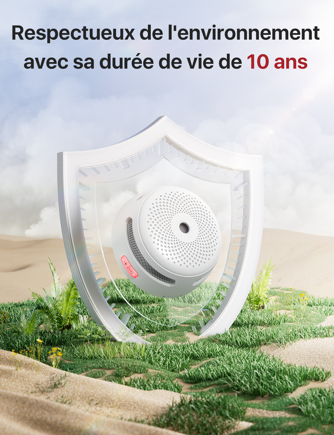 XS01-WR Détecteur de fumée sans fil interconnecté