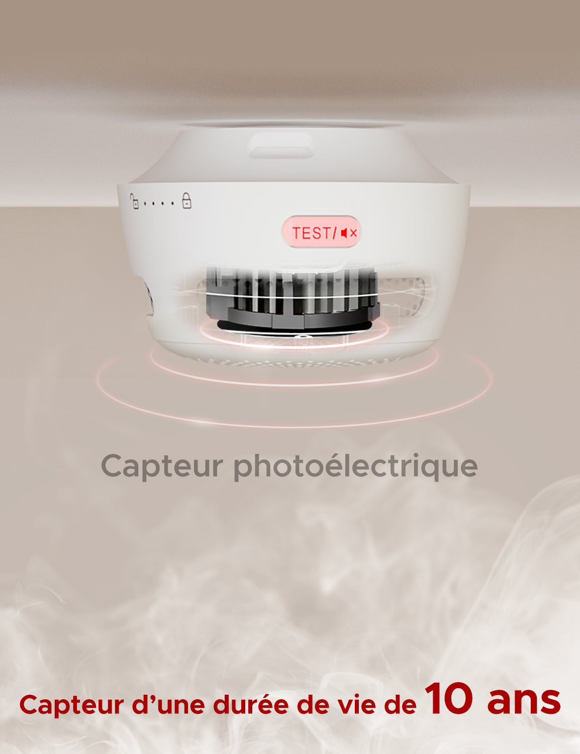 Capteur photoélectrique pour détecteur de fumée XS01-WX