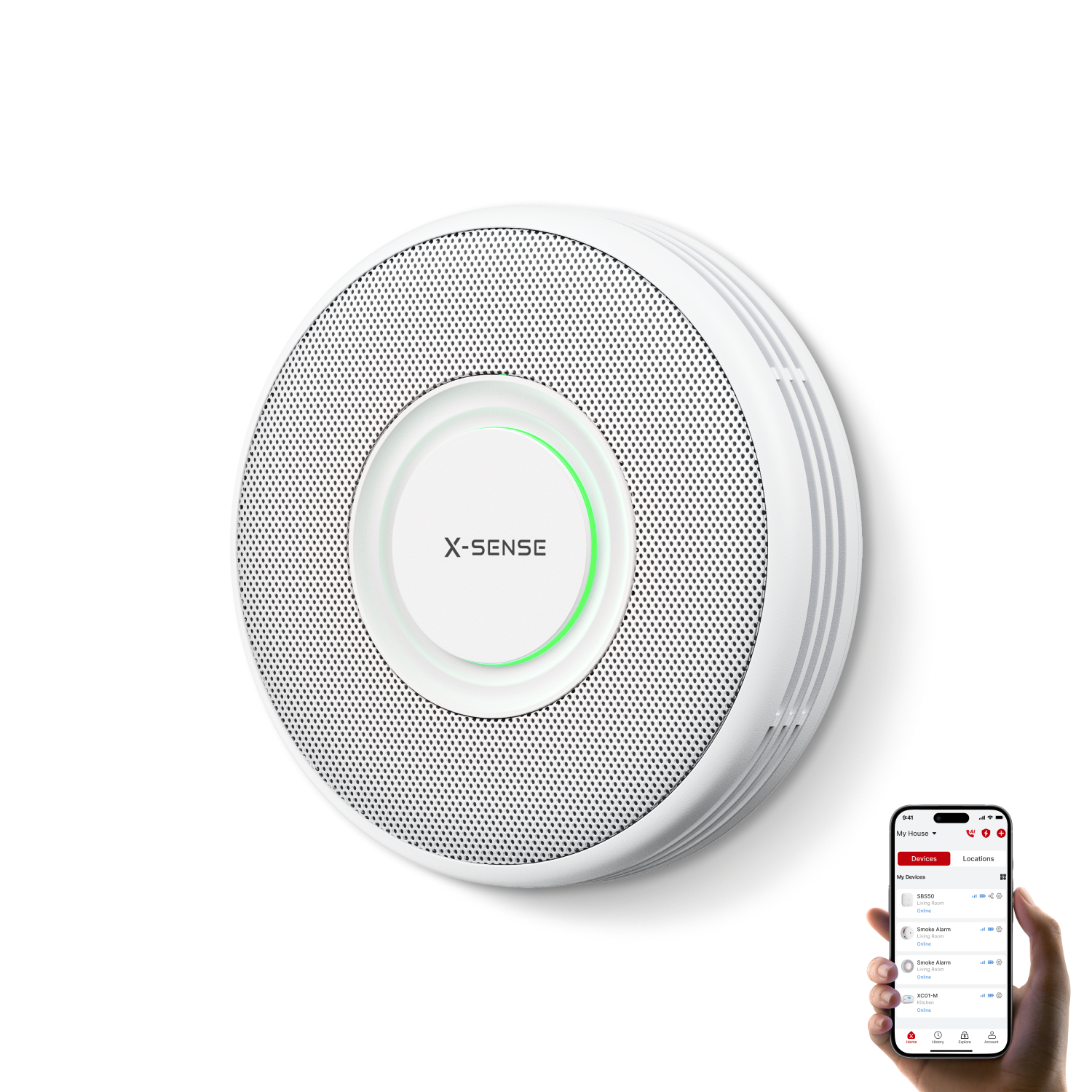 XS0B-iR Détecteur de fumée intelligent avec alerte vocale