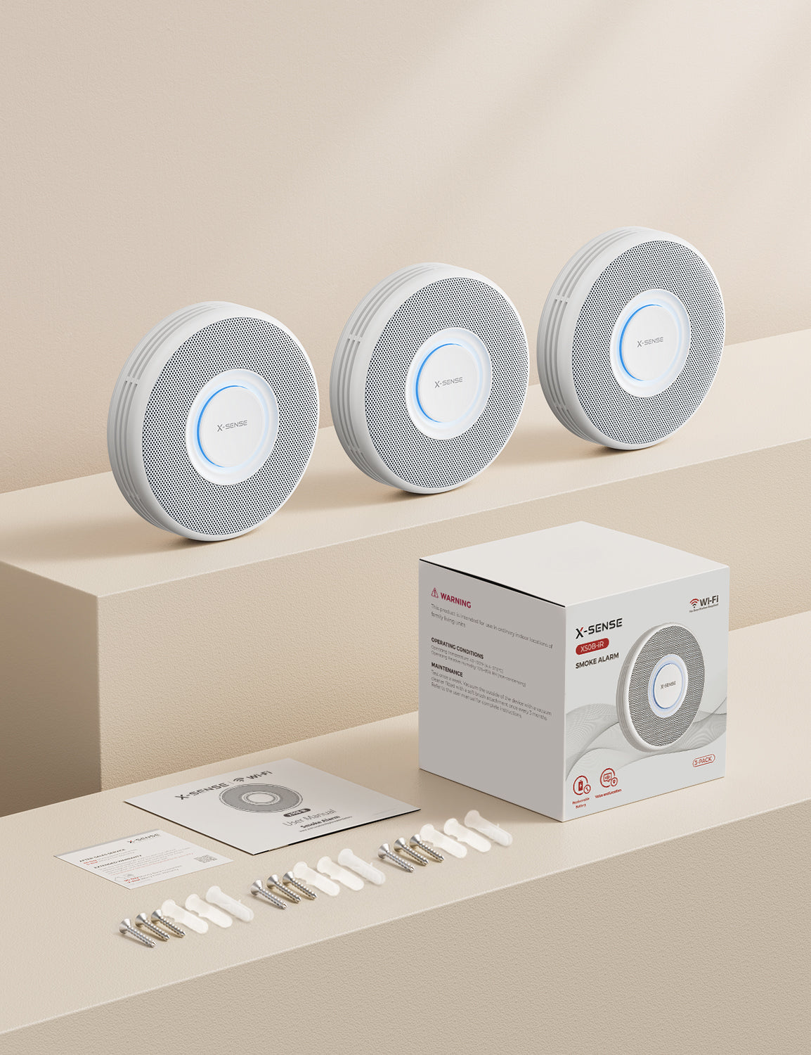 XS0B-iR Détecteur de fumée intelligent avec alerte vocale