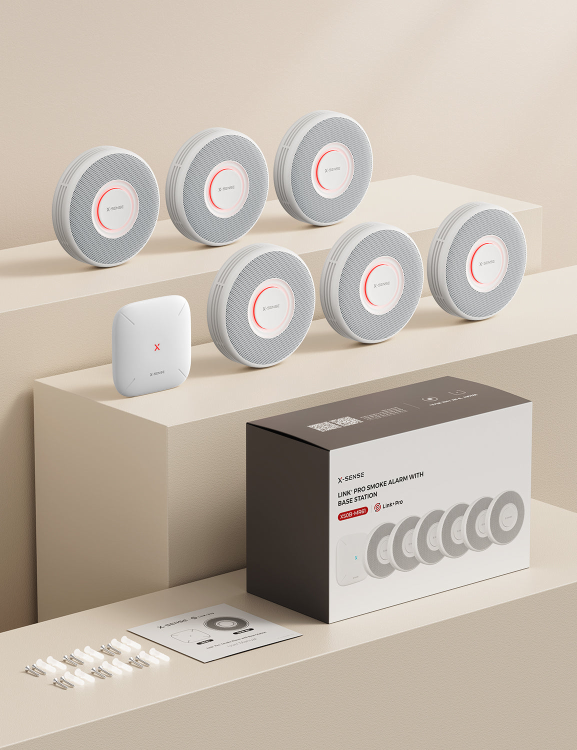 XS0B-MR Détecteur de fumée intelligent interconnecté avec alerte vocale