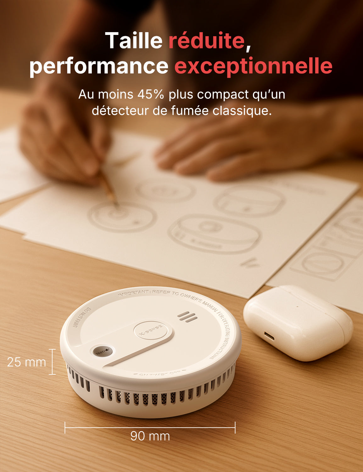 XS0G-SN Détecteur de fumée autonome
